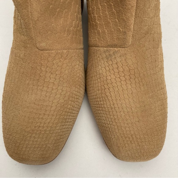 Free People Nicola Chunky Block Heel Suede Ankle Boots Size 41 - Picture 6 of 16